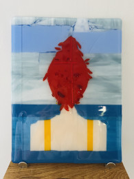 The Swimmer, Glass Painting